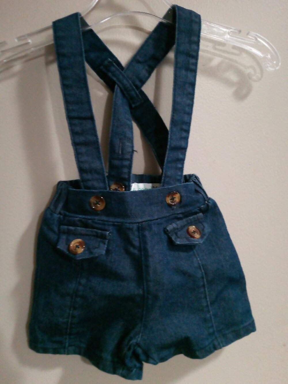 Denim Mock Button romper